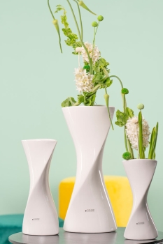 Tiziano Blumenvase Tenuta weiss - creme