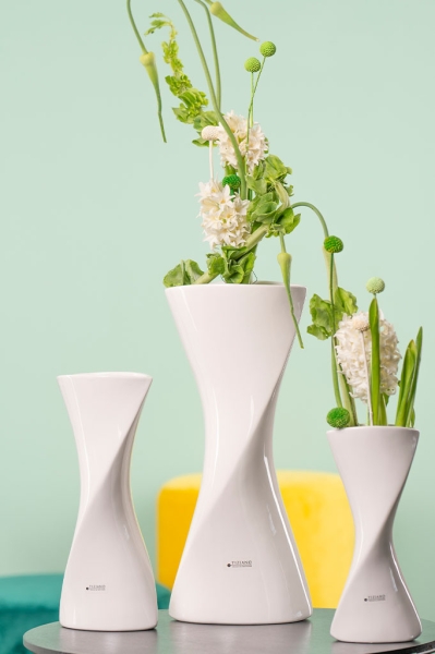 Tiziano Blumenvase Tenuta weiss - creme