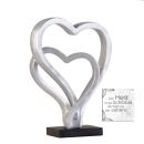 Skulptur "Hearts" antik-silber 30 cm Gilde