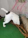 grabender Hund Dekofigur halber Hund Russel Terrier Terrassendeko Gartendeko Skulptur